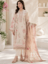 Golden Embroidered 3-Piece Lawn Suit
