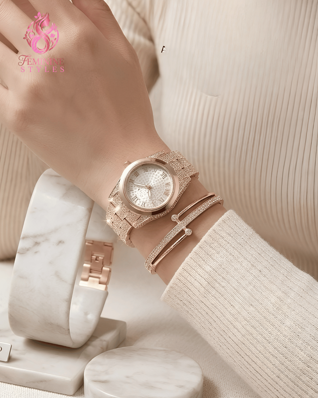 Fancy Watch & Bracelet Set - Image 5