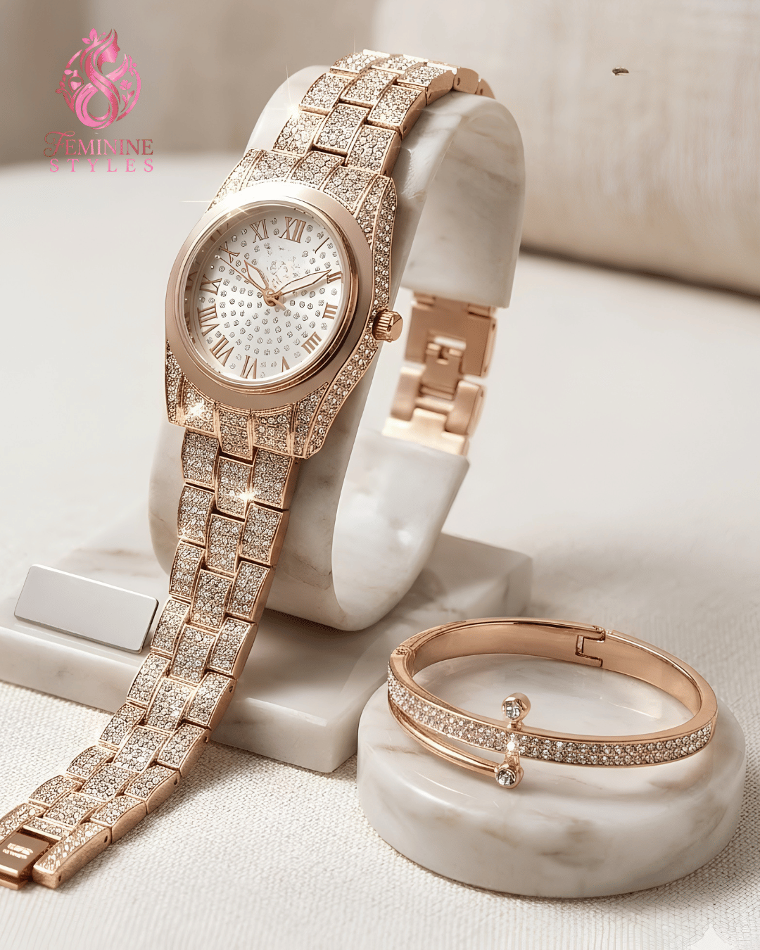 Fancy Watch & Bracelet Set - Image 3