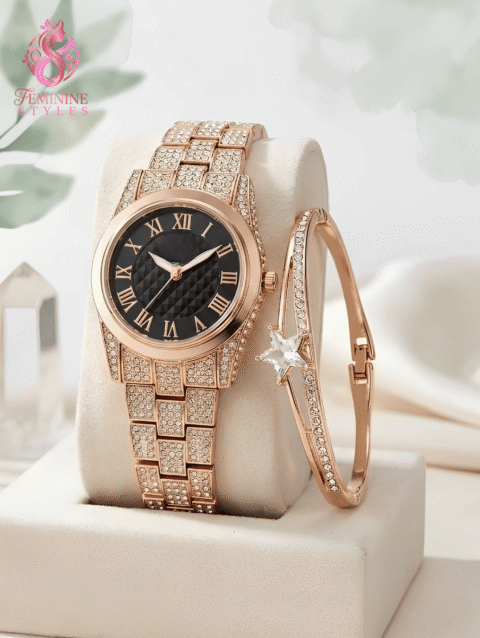 Fancy Watch & Bracelet Set