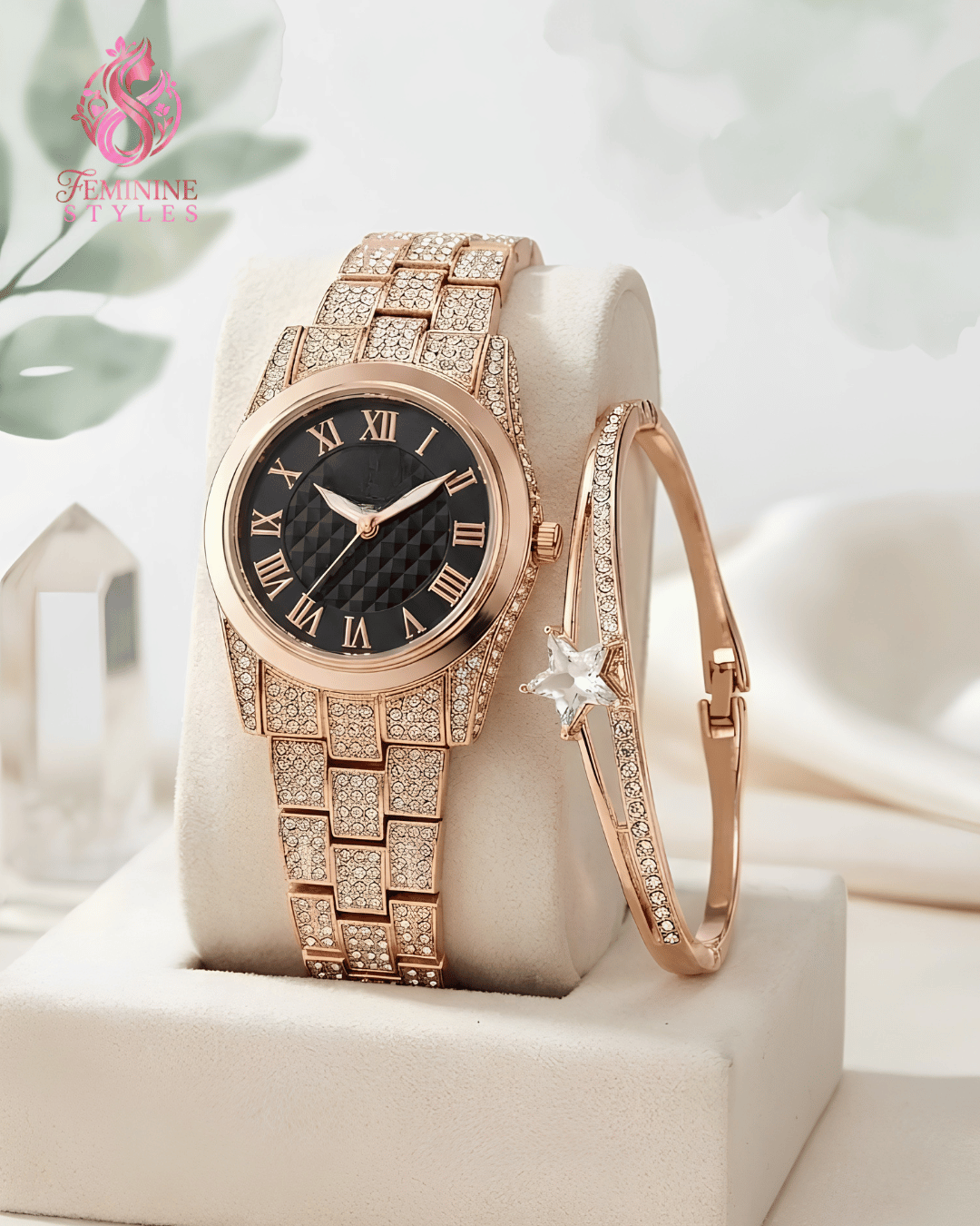 Fancy Watch & Bracelet Set