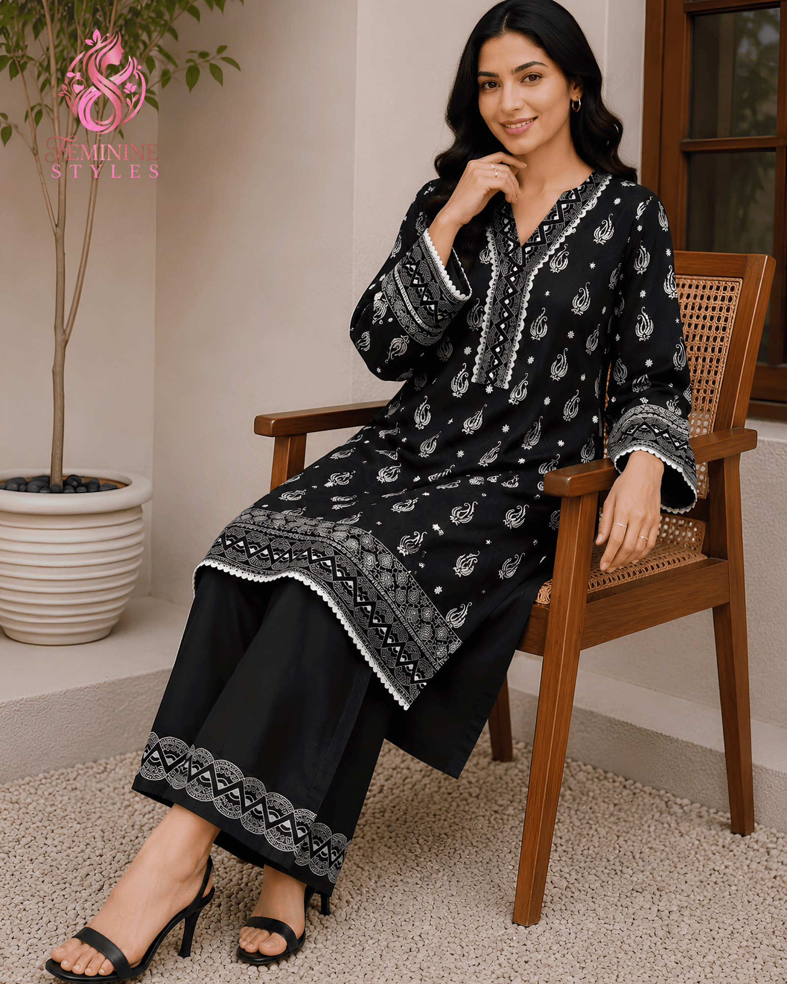 Premium Printed Lawn 2-Piece Summer Ensemble - Image 2