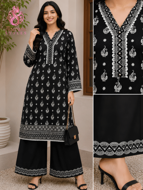Premium Printed Lawn 2-Piece Summer Ensemble