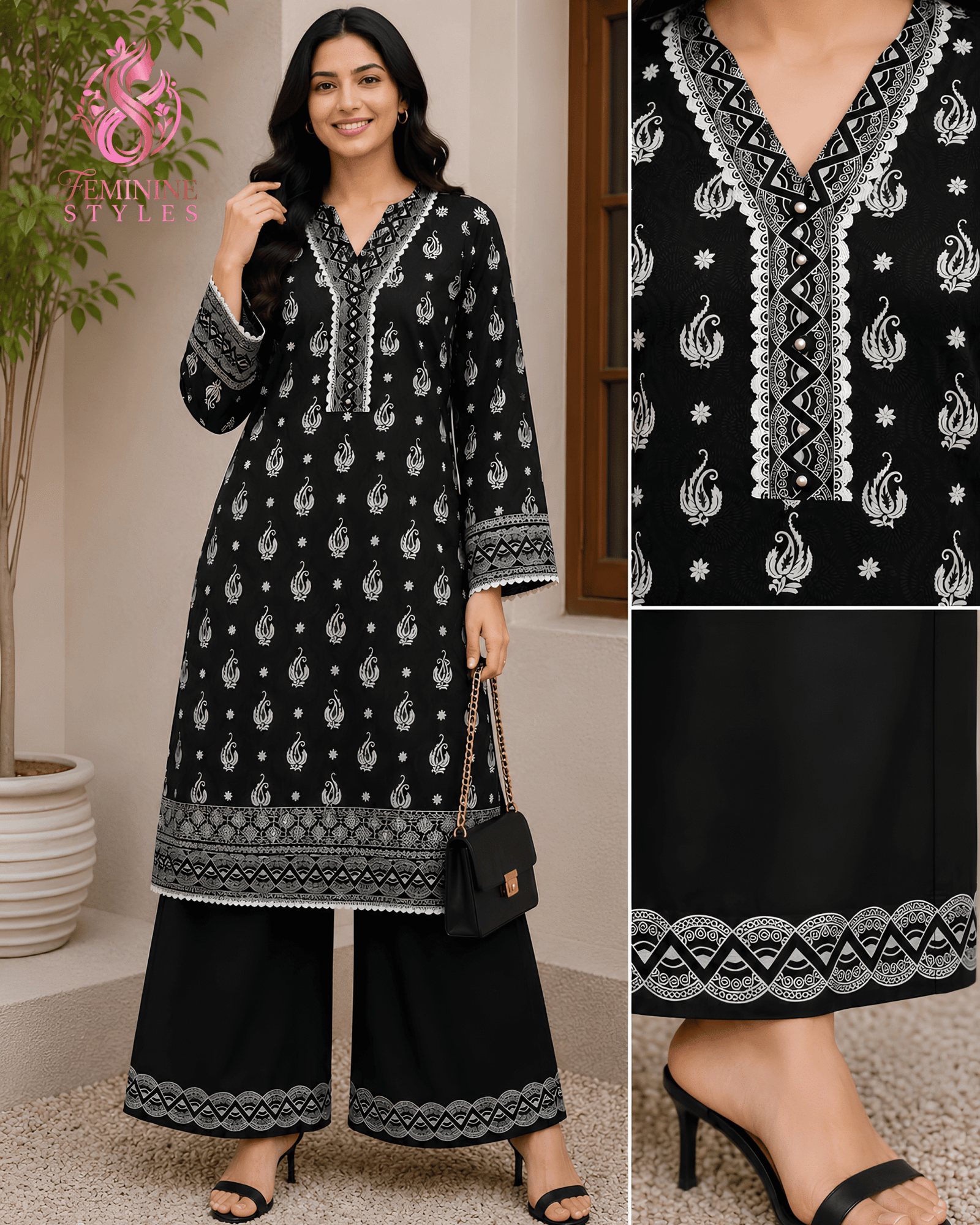 Premium Printed Lawn 2-Piece Summer Ensemble