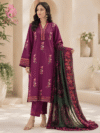 Purple Embroidered 3-Piece Lawn Suit