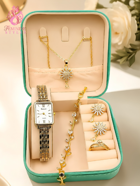 Watch & Zircon Jewelry Gift