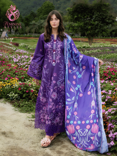 Lawn Embroiered 3-Piece Suit
