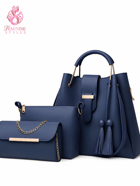 Soft Leather Handbag Set